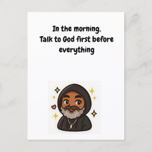 “Praat eerst met God” Inspiratiekaart Briefkaart