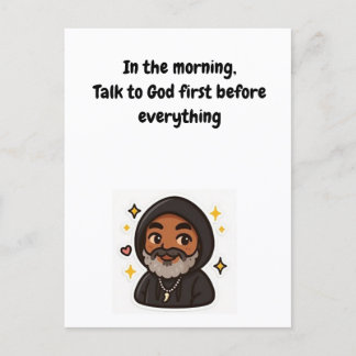„Praat eerst met God” Inspiratiekaart Briefkaart