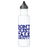 Praat er niet alleen over blauw en wit waterfles  (Links)