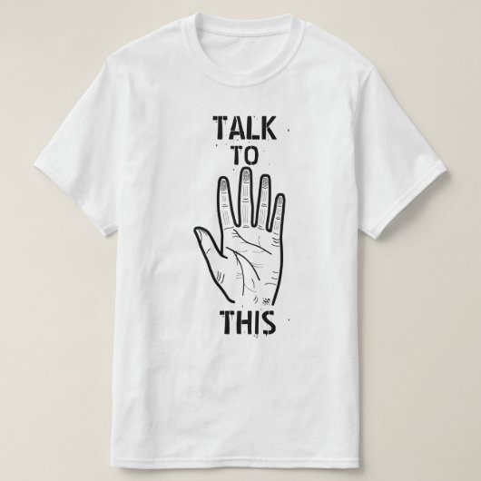 Praat hiermee! t-shirt (Design voorkant)