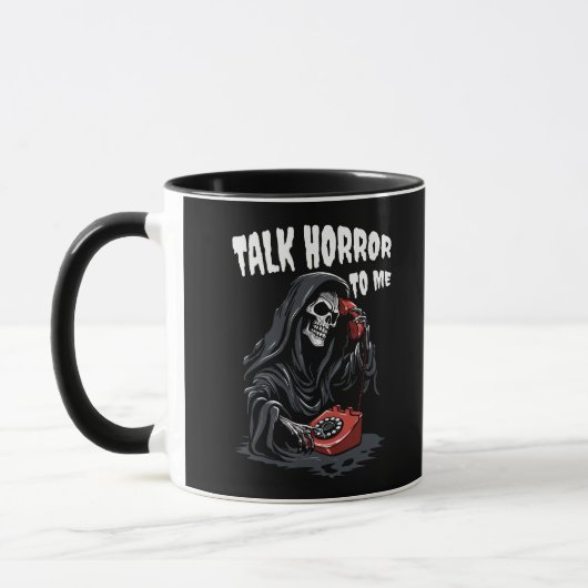PRAAT HORROR TEGEN ME GRIM REAPER RODE TELEFOON MOK (Links)