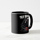 PRAAT HORROR TEGEN ME GRIM REAPER RODE TELEFOON MOK (Voorkant rechts)