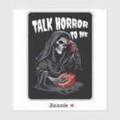 PRAAT HORROR TEGEN ME GRIM REAPER RODE TELEFOON STICKER (Vel)
