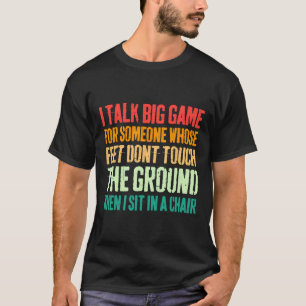 praat ik groot spel voor iemand wiens voeten naar t-shirt