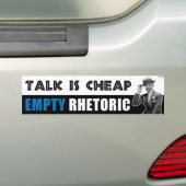 Praat is goedkoop bumpersticker (Op auto)