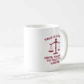 Praat is goedkoop koffiemok (Voorkant rechts)