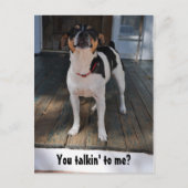 Praat je tegen me? briefkaart (Voorkant)