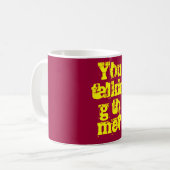 Praat je tegen me? koffiemok (Voorkant links)