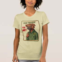 Praat Je Tegen Mij? – Boze Hond Cartoon T-shirt