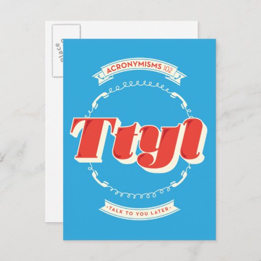 Praat later met je briefkaart (Voorkant / Achterkant)