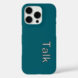 PRAAT LOGO BLAUWGROEN iPhone 16 PRO HOESJE