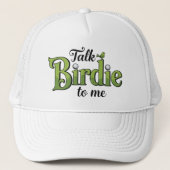 Praat met Birdie tegen mij Funny Golf Trucker Pet (Voorkant)