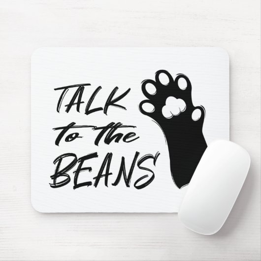 Praat met de bonenkat muismat (Met muis)