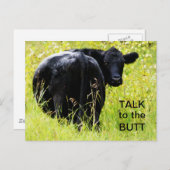 Praat met de Butt - Angus Cow Briefkaart (Voorkant / Achterkant)