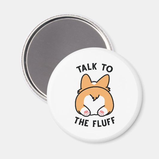 Praat met de fluff magneet (Voorkant / Achterkant)