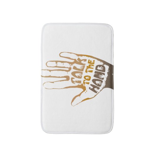 Praat met de hand badmat (Voorkant Verticaal)