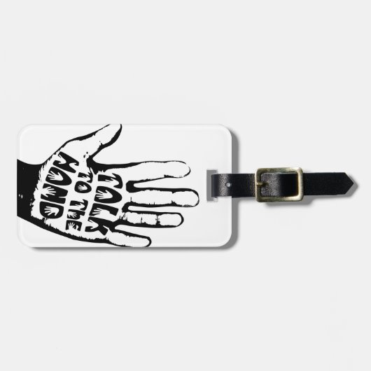 Praat met de hand bagagelabel (Voorkant horizontaal)