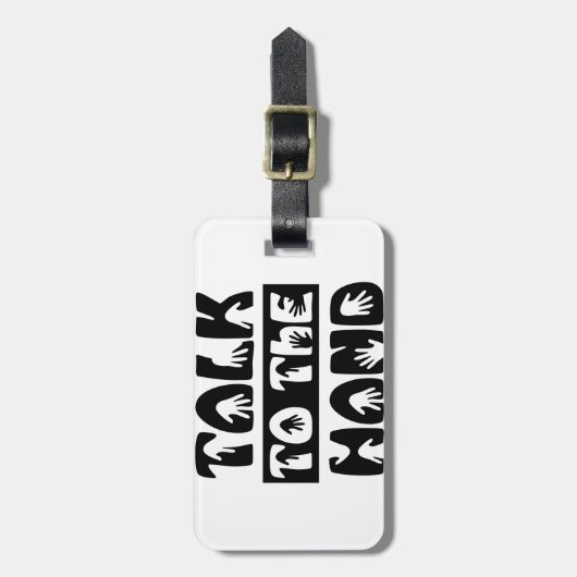 Praat met de hand bagagelabel (Voorkant verticaal)