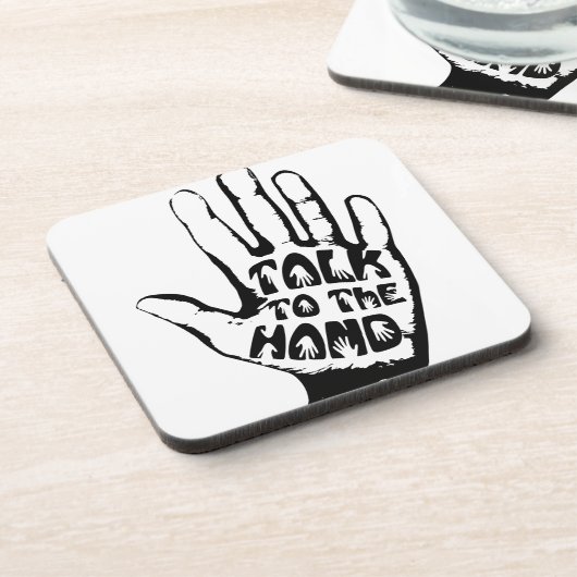 Praat met de hand bier onderzetter (Linkerzijde)