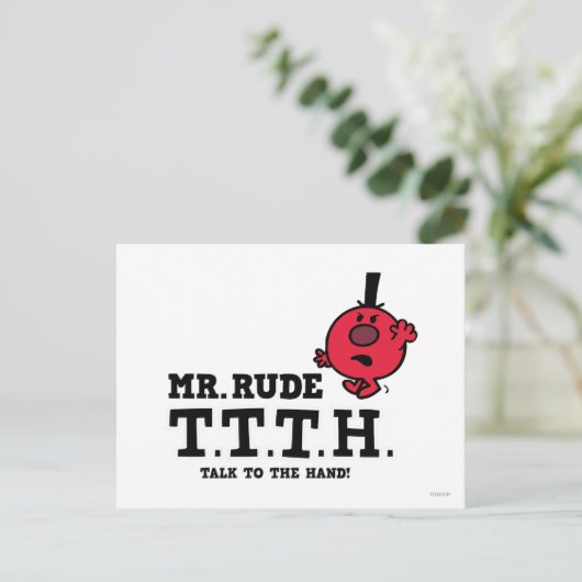 Praat met de hand briefkaart (Staand voorkant)