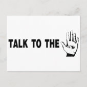 Praat met de hand briefkaart (Voorkant)