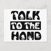 Praat met de hand briefkaart (Voorkant)