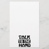 Praat met de hand briefpapier (Voorkant)