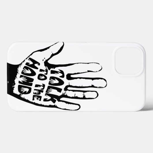 Praat met de hand Case-Mate iPhone case (Achterkant (horizontaal))