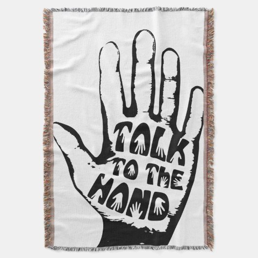 Praat met de hand deken (Voorkant Verticaal)