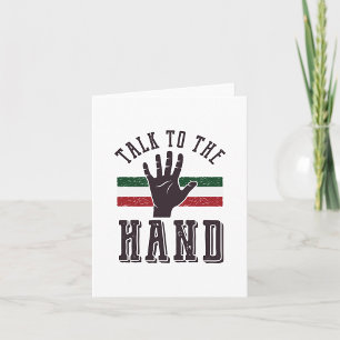 Praat met de Hand Distressed Hand Humor Kaart