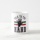 Praat met de Hand Distressed Hand Humor Koffiemok (Center)