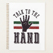 Praat met de Hand Distressed Hand Humor Planner (Voorkant)