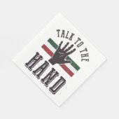 Praat met de Hand Distressed Hand Humor Servet (Hoek)