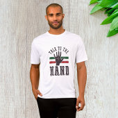 Praat met de Hand Distressed Hand Humor T-shirt