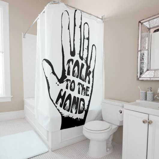 Praat met de hand douchegordijn (In situ)