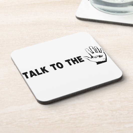 Praat met de hand drankjes onderzetter (Linkerzijde)