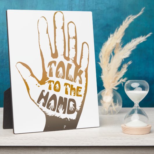 Praat met de hand fotoplaat (Zijkant)