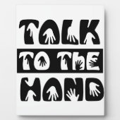 Praat met de hand fotoplaat (Voorkant)