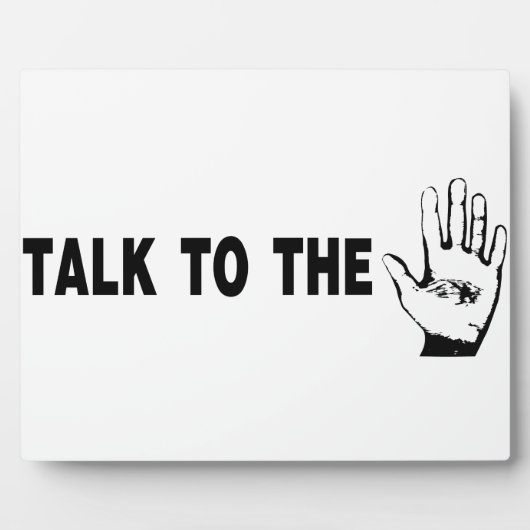 Praat met de hand fotoplaat (Voorkant)