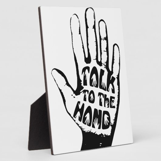 Praat met de hand fotoplaat (Zijkant)