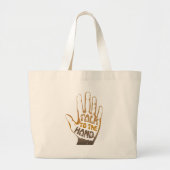 Praat met de hand grote tote bag (Voorkant)