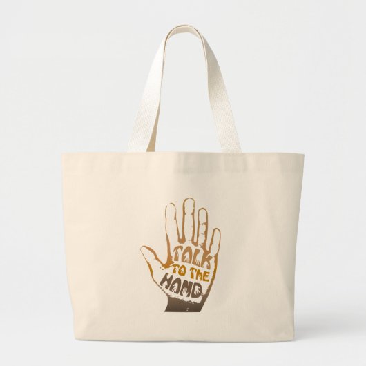 Praat met de hand grote tote bag (Voorkant)