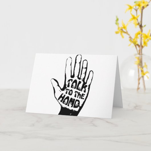 Praat met de hand kaart (Gele Bloem)