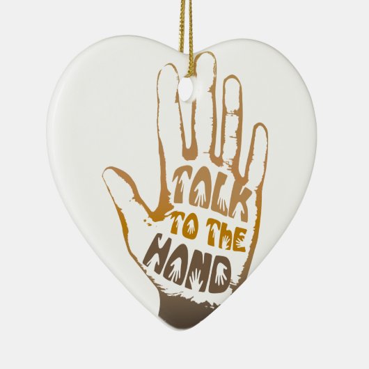 Praat met de hand keramisch ornament (Rechts)