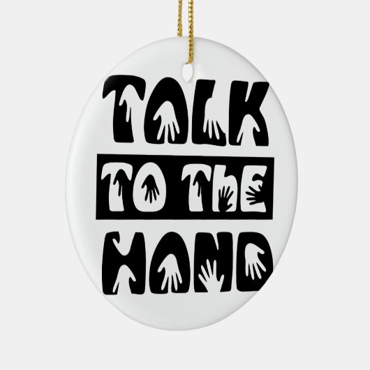 Praat met de hand keramisch ornament (Rechts)