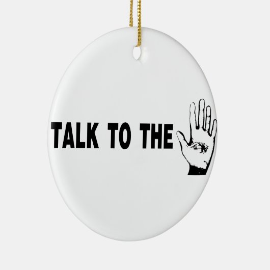 Praat met de hand keramisch ornament (Rechts)