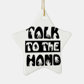 Praat met de hand keramisch ornament (Rechts)