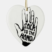 Praat met de hand keramisch ornament (Rechts)