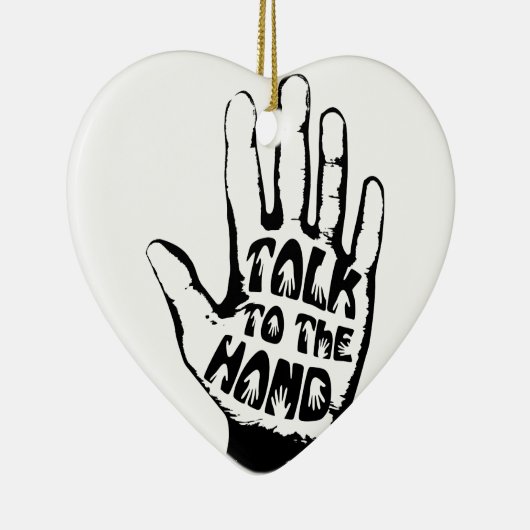 Praat met de hand keramisch ornament (Rechts)