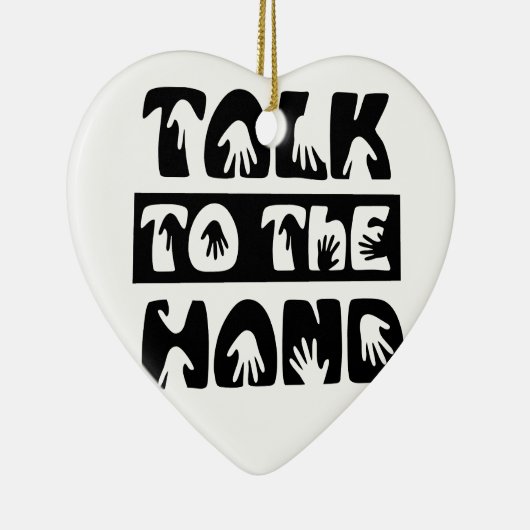 Praat met de hand keramisch ornament (Rechts)
